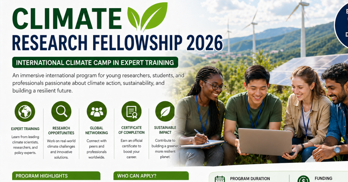 Climate Research Fellowship 2026 — International Climate Camp in Nepal + Expert Training