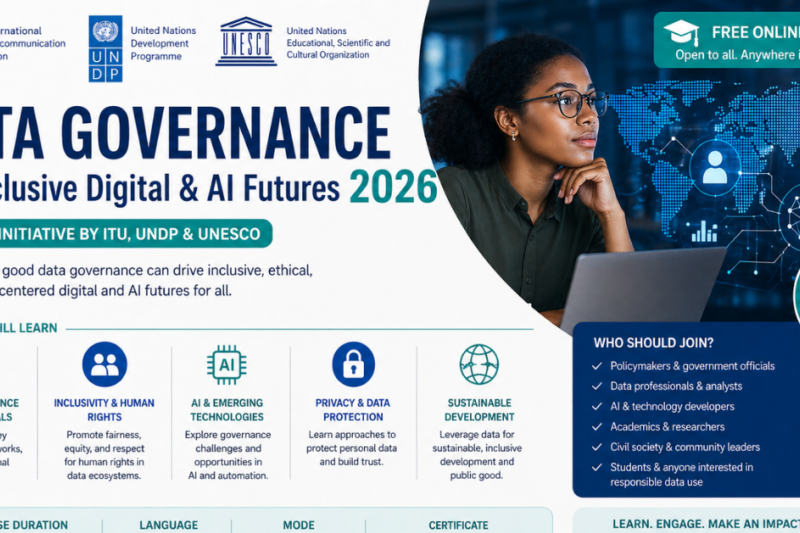 Data Governance for Inclusive Digital & AI Futures 2026 — Free UN Course (ITU, UNDP, UNESCO)