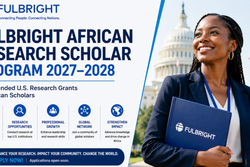 Fulbright African Research Scholar Program 2027–2028 — Fully Funded U.S. Research Grants for African Scholars