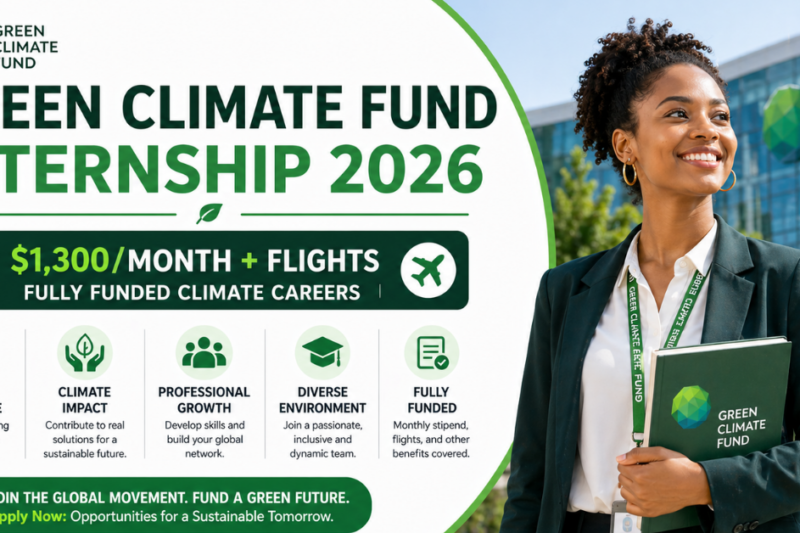 Green Climate Fund Internship 2026 — $1,300/Month + Flights | Fully Funded Climate Careers in South Korea