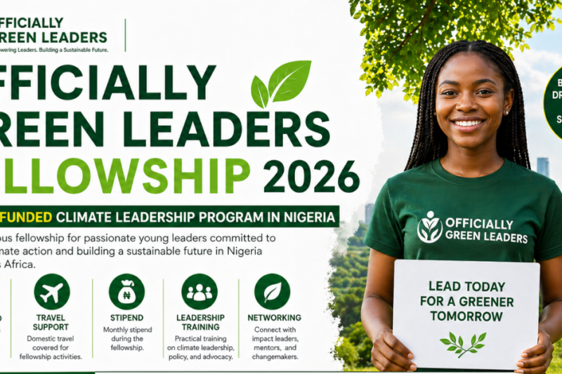 Officially Green Leaders Fellowship 2026 — Fully Funded Climate Leadership Program in Nigeria