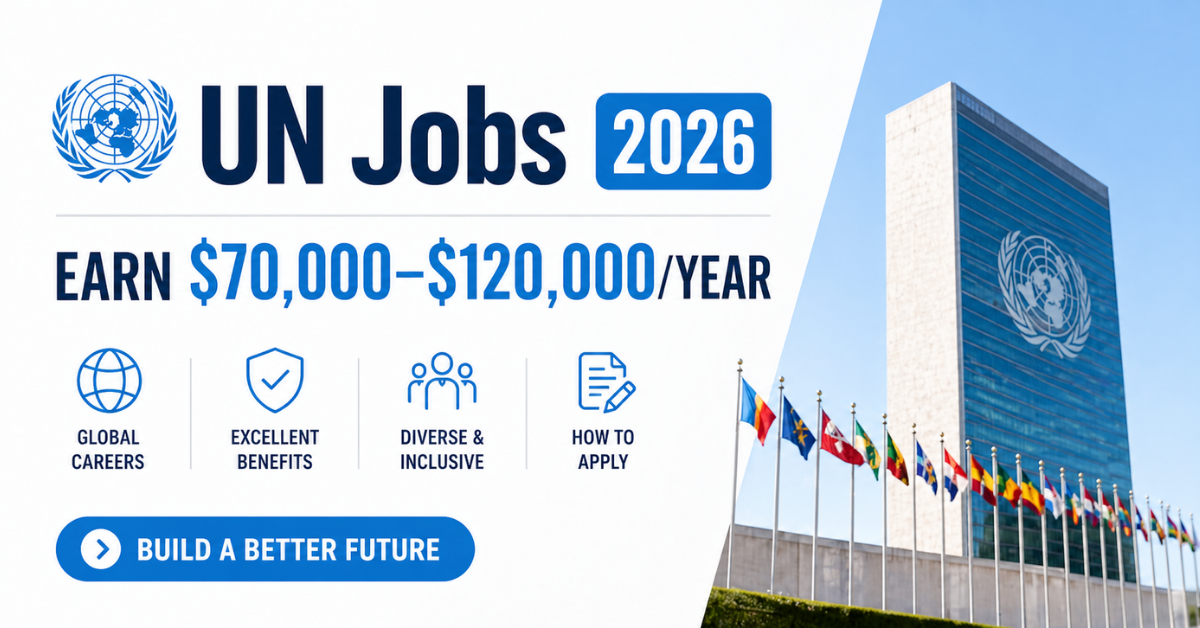 UN Jobs 2026 — Earn $70,000–$120,000/Year | Global Careers, Benefits & How to Apply