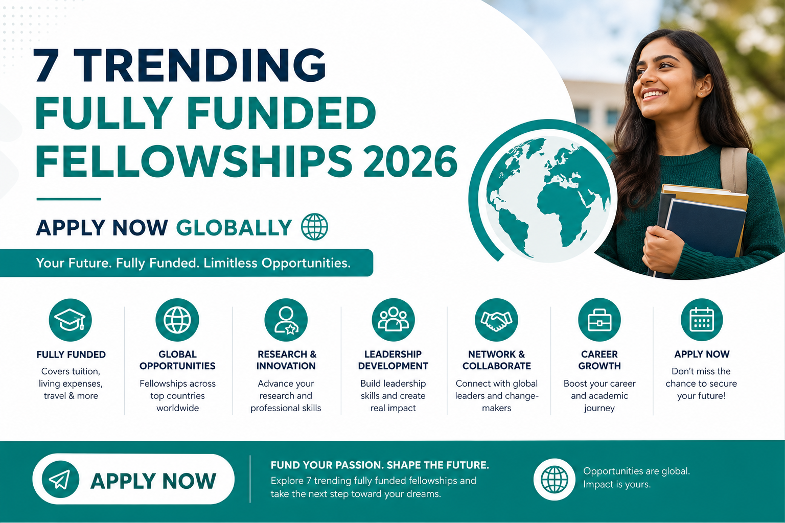 7 Trending Fully Funded Fellowships 2026 (Apply Now Globally)