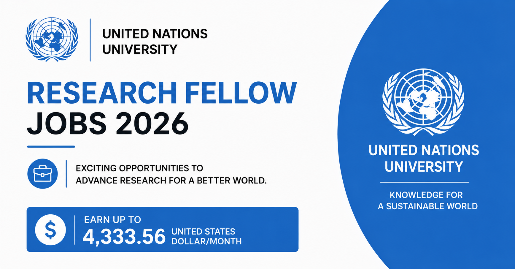 United Nations University Research Fellow Jobs 2026 — Earn Up to $4,333 ...