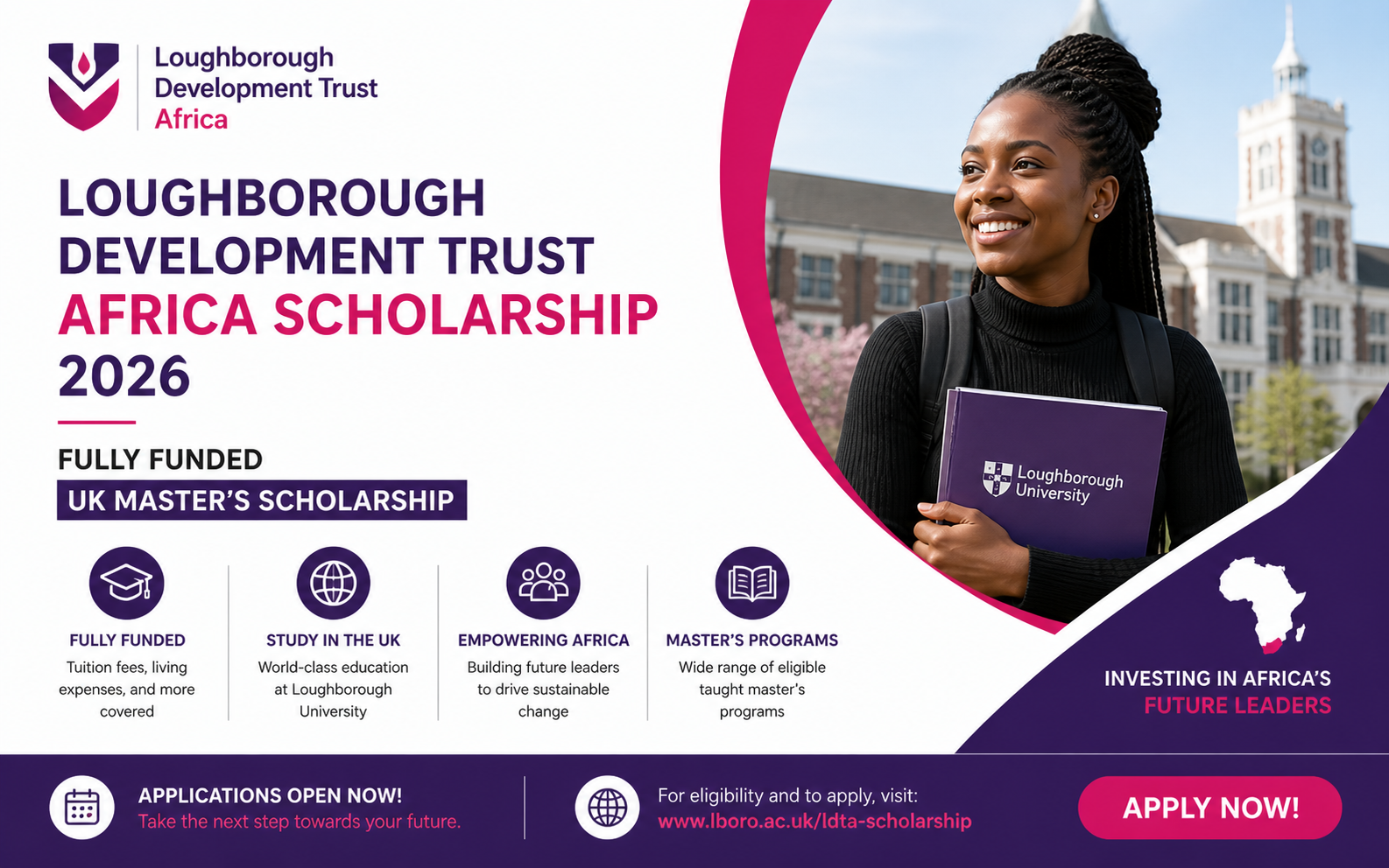 Loughborough Development Trust Africa Scholarship 2026 — Fully Funded UK Master’s Scholarship