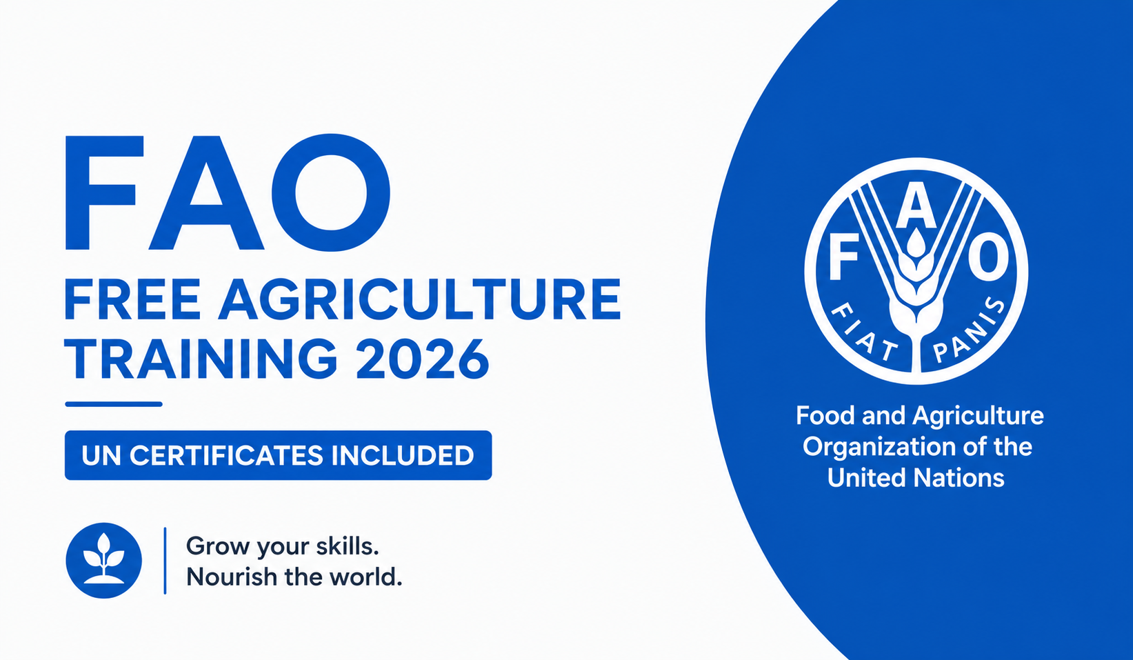 FAO Free Agriculture Training 2026 — UN Certificates Included