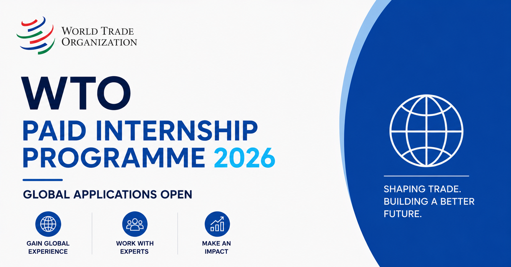WTO Paid Internship Programme 2026 — Global Applications Open ...