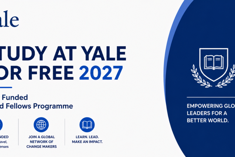 Study at Yale for Free 2027 — Fully Funded World Fellows Programme