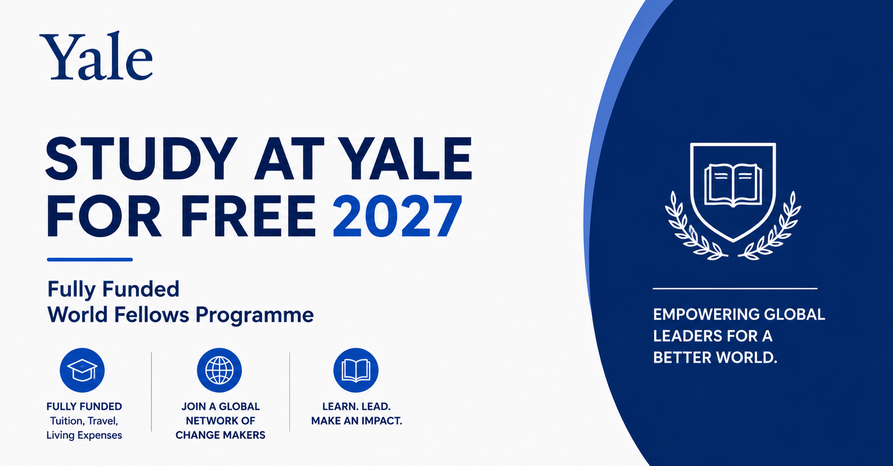 Study at Yale for Free 2027 — Fully Funded World Fellows Programme ...