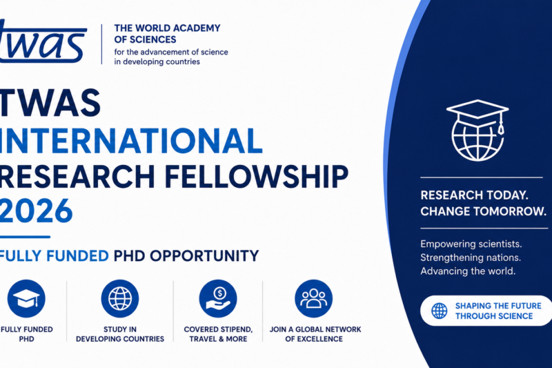 TWAS International Research Fellowship 2026 — Fully Funded PhD Opportunity