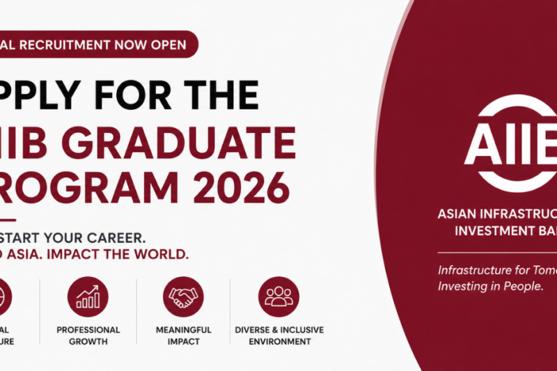 Apply for the AIIB Graduate Program 2026 — Global Recruitment Now Open