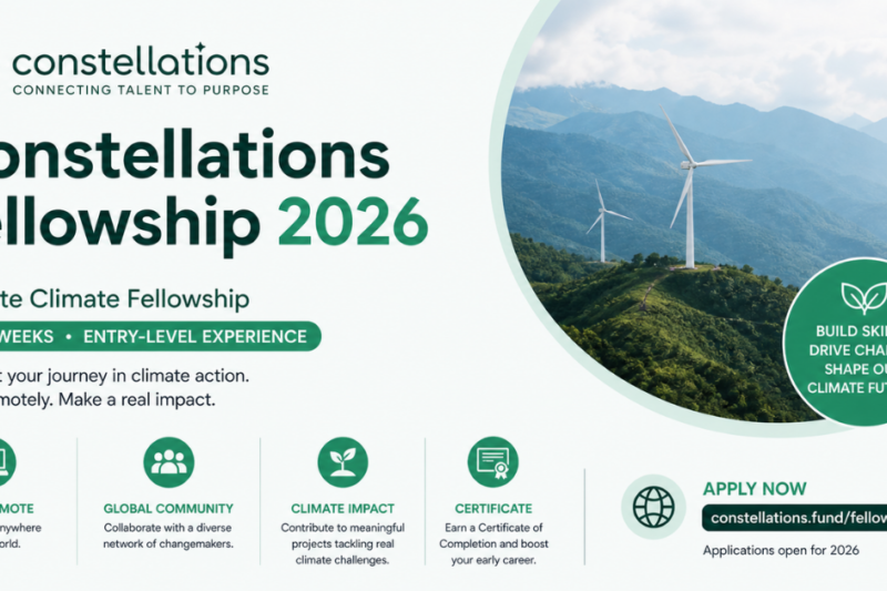 Constellations Fellowship 2026 — Remote Climate Fellowship (12–14 Weeks, Entry-Level Experience)