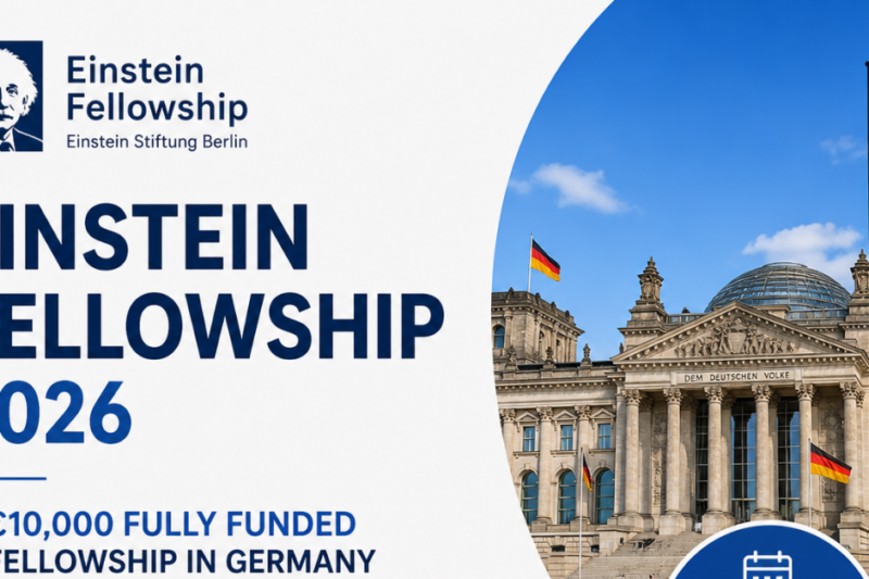 Einstein Fellowship 2026 — €10,000 Fully Funded Fellowship in Germany (Apply by May 15)