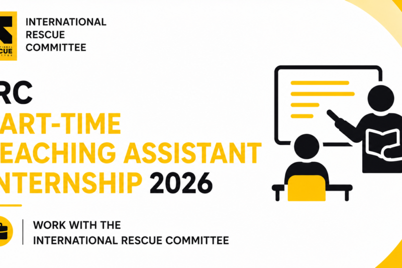 IRC Part-Time Teaching Assistant Internship 2026 — Work With the International Rescue Committee
