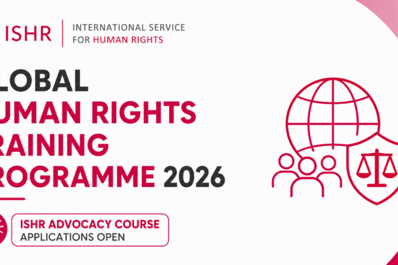 International Service for Human Rights Global Human Rights Training Programme 2026 — ISHR Advocacy Course Applications Open