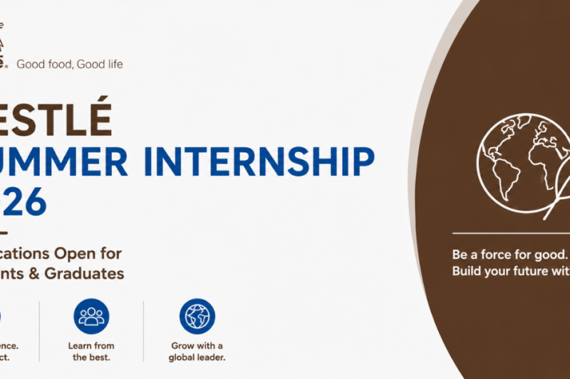 Nestlé Summer Internship 2026 — Applications Open for Students & Graduates