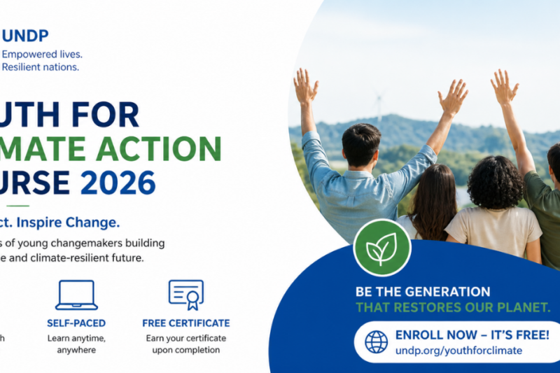 UNDP Youth for Climate Action Course 2026 — Free Online Certificate (Self-Paced, Global)