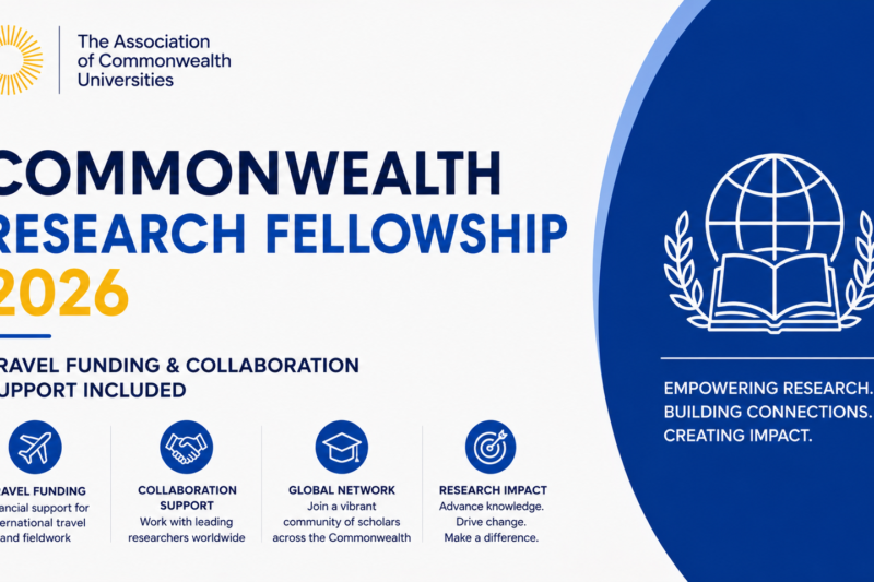 Association of Commonwealth Universities Commonwealth Research Fellowship 2026 — Travel Funding & Collaboration Support Included