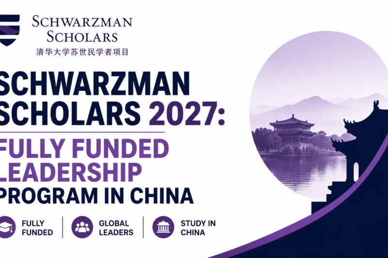 Schwarzman Scholars 2027: Fully Funded Leadership Program in China