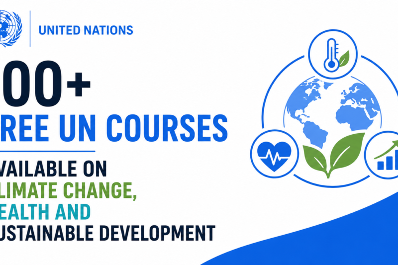 100+ Free UN Courses Available on Climate Change, Health and Sustainable Development