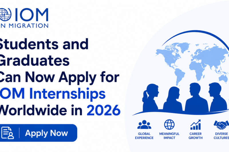 Students and Graduates Can Now Apply for IOM Internships Worldwide in 2026