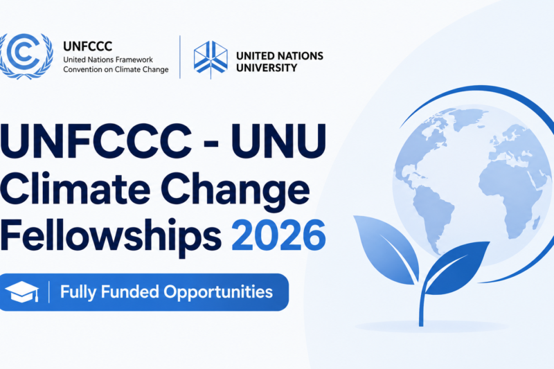 UNFCCC - UNU Climate Change Fellowships 2026 — Fully Funded Opportunities