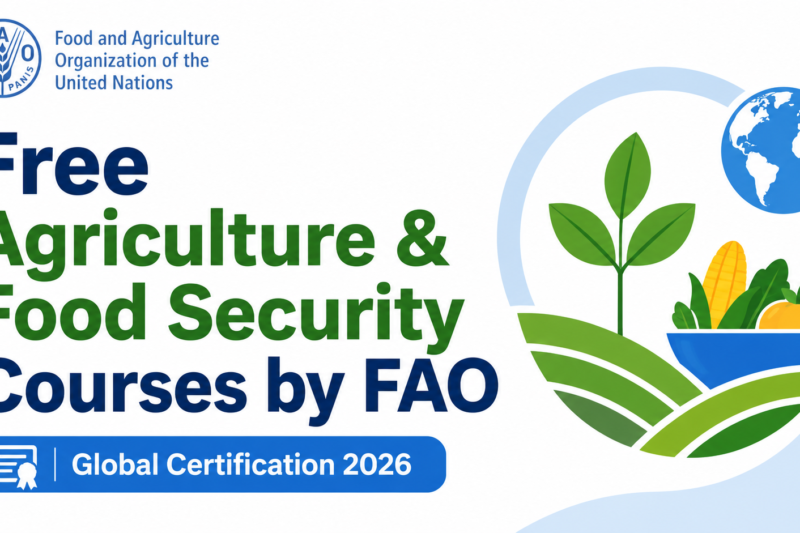 Free Agriculture & Food Security Courses by FAO — Global Certification 2026