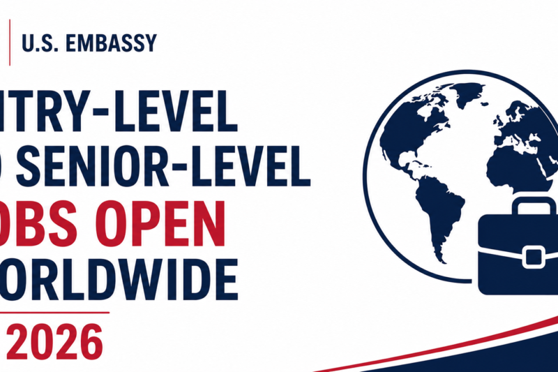 U.S. Embassy Entry-Level to Senior-Level Jobs Open Worldwide in 2026