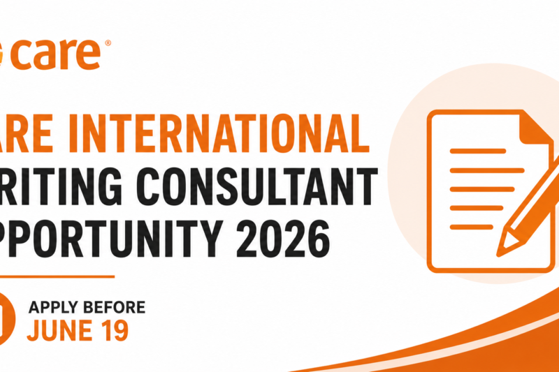 CARE International Writing Consultant Opportunity 2026 — Apply Before June 19