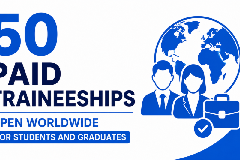 50 Paid Traineeships Open Worldwide for Students and Graduates