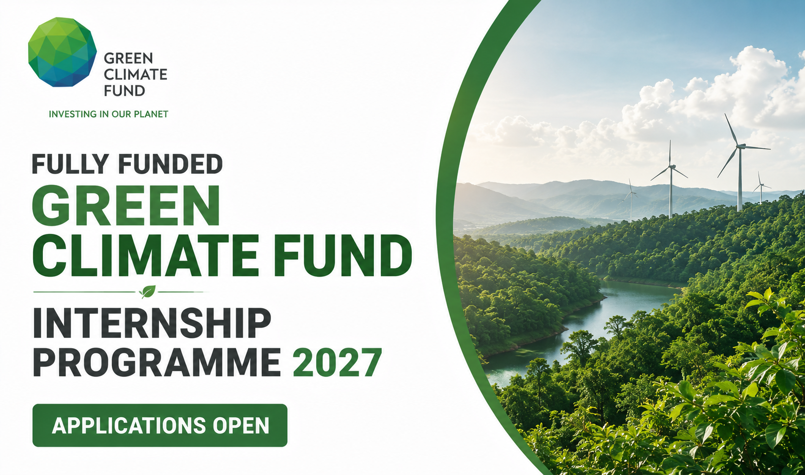 Fully Funded Green Climate Fund Internship Programme 2027: Paid Climate ...