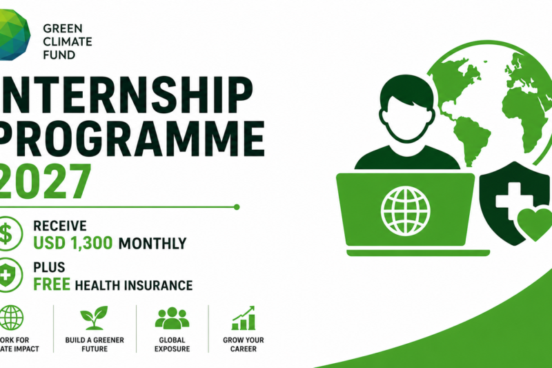 Green Climate Fund Internship Programme 2027: Receive USD 1,300 Monthly Plus Free Health Insurance