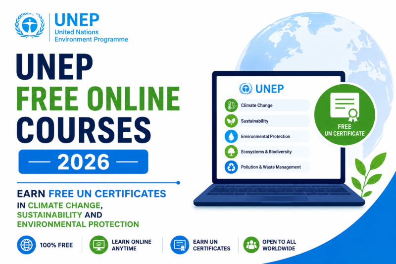 UNEP Free Online Courses 2026 | Earn Free UN Certificates in Climate Change, Sustainability and Environmental Protection