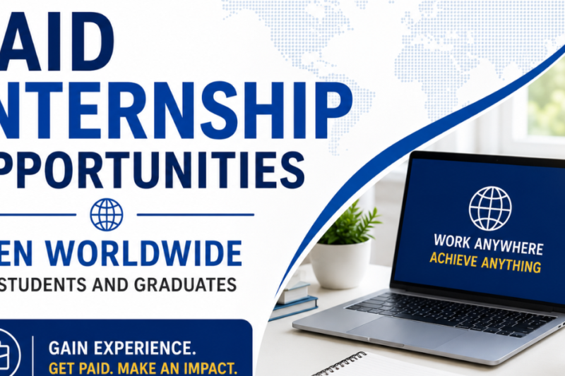 Paid Internship Opportunities Open Worldwide for Students and Graduates