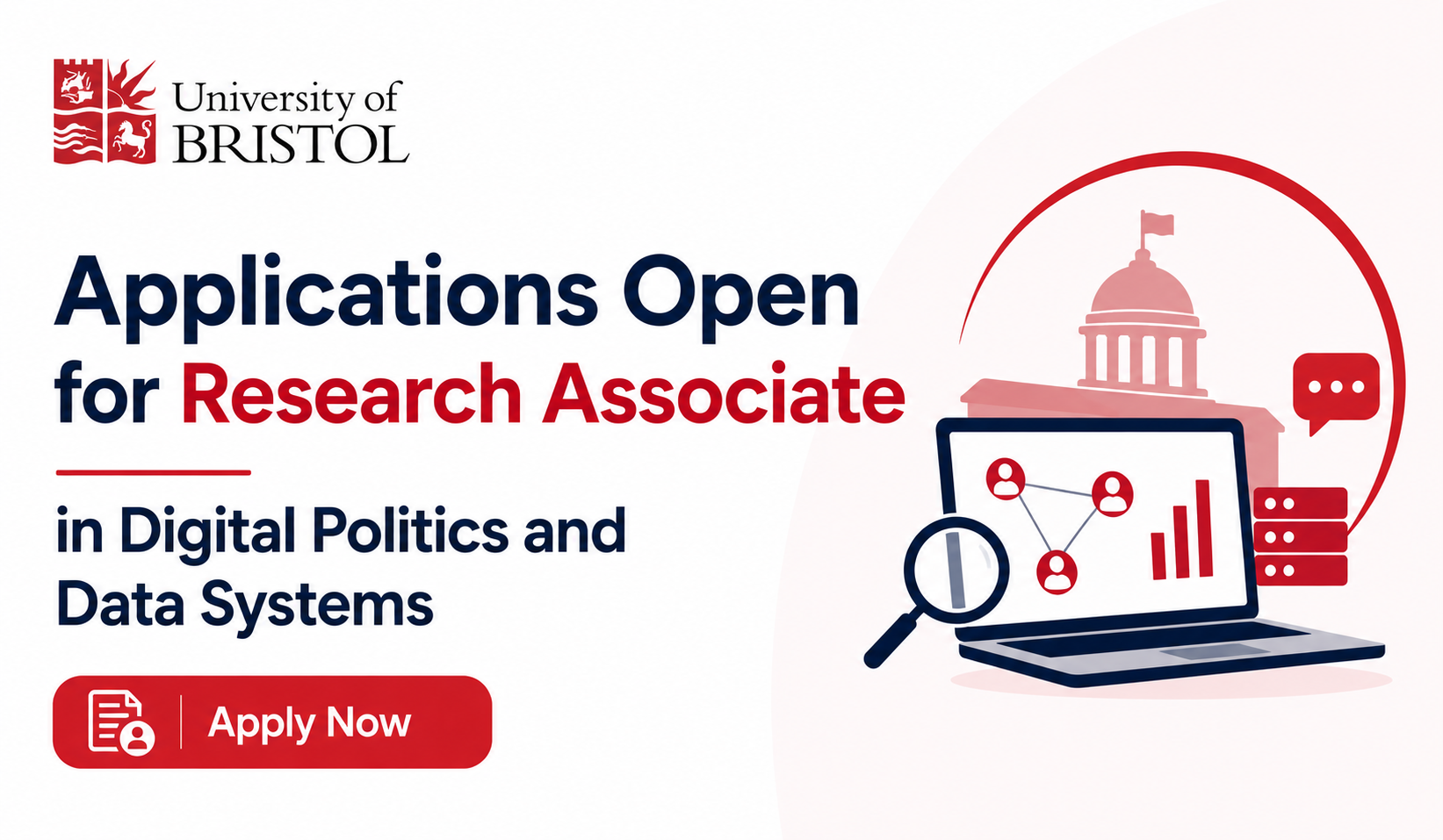 University of Bristol Hiring Research Associate in Digital Politics and Data Systems (£50,253 Salary)