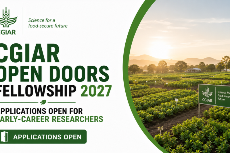 CGIAR Open Doors Fellowship 2027: Applications Open for Early-Career Researchers
