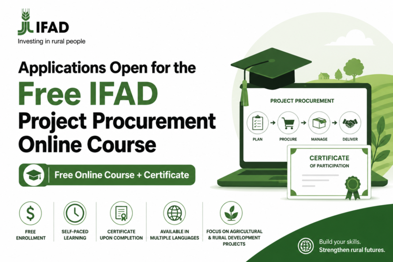 Applications Open for the Free IFAD Project Procurement Online Course with Certificate