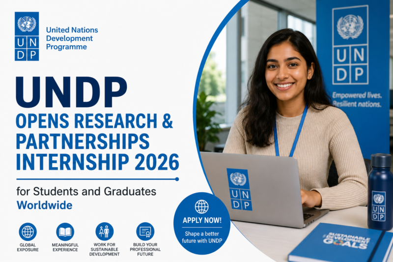 UNDP Opens Research & Partnerships Internship 2026 for Students and Graduates Worldwide