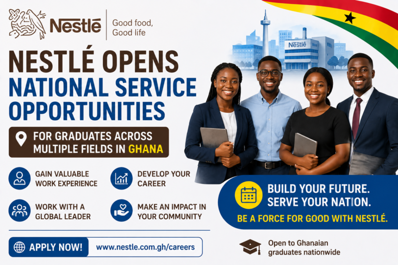 Nestlé Opens National Service Opportunities for Graduates Across Multiple Fields in Ghana