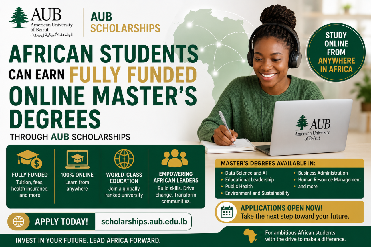 African Students Can Earn Fully Funded Online Master's Degrees Through AUB Scholarships