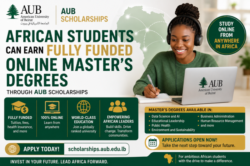African Students Can Earn Fully Funded Online Master’s Degrees Through AUB Scholarships