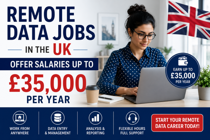 Remote Data Jobs in the UK Offer Salaries Up to £35,000 Per Year