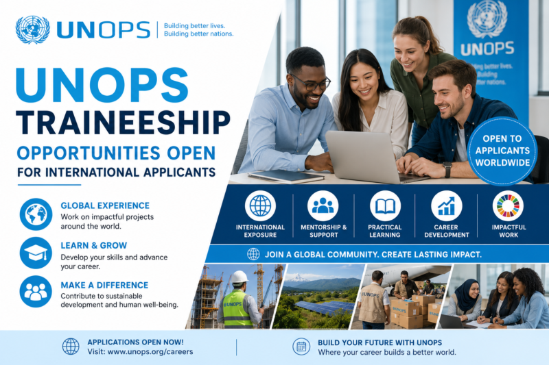 UNOPS Traineeship Opportunities Open for International Applicants