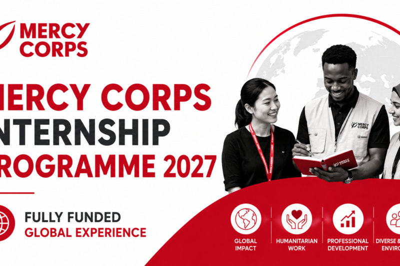 Mercy Corps Internship Programme 2027: Fully Funded Global Experience