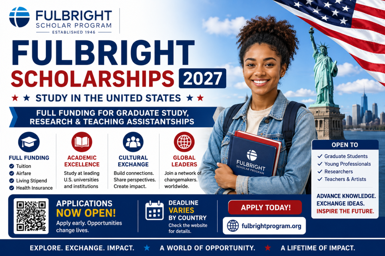 Fulbright Scholarships 2027: Study in the United States with Full Funding
