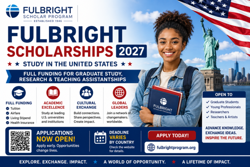 Fulbright Scholarships 2027: Study in the United States with Full Funding