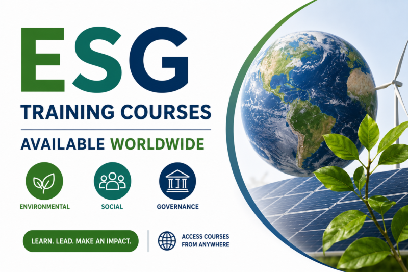 ESG Training Courses Available Worldwide with Professional Certificates in 2026