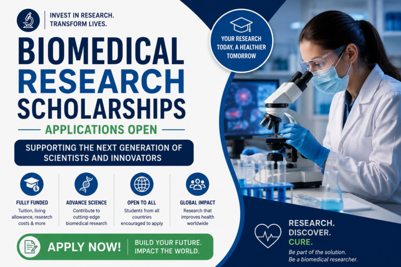 Biomedical Research Scholarships Applications Open