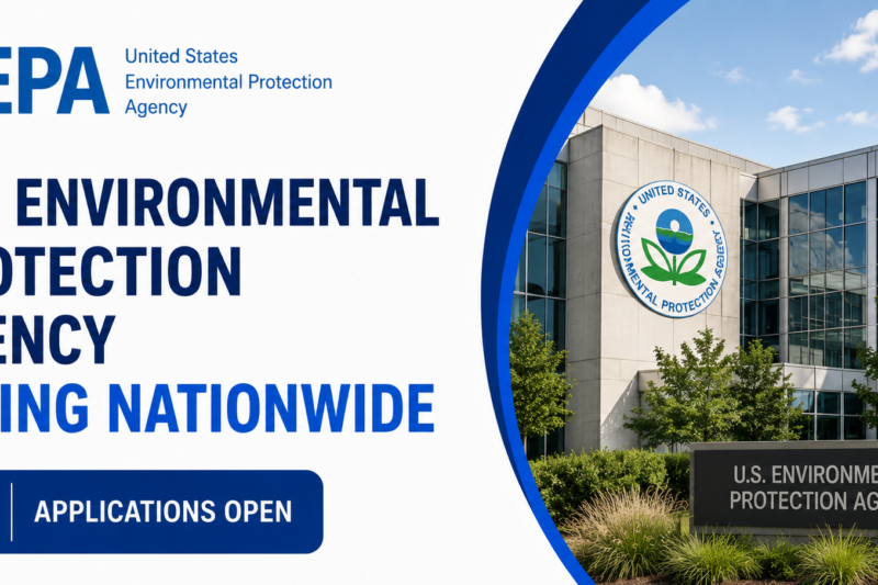 U.S. Environmental Protection Agency Hiring Nationwide