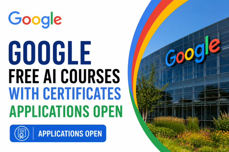 Google Free AI Courses with Certificates Applications Open